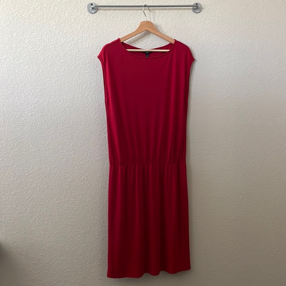 NWT Talbots Red Sleeveless Midi Dress Sz:M
